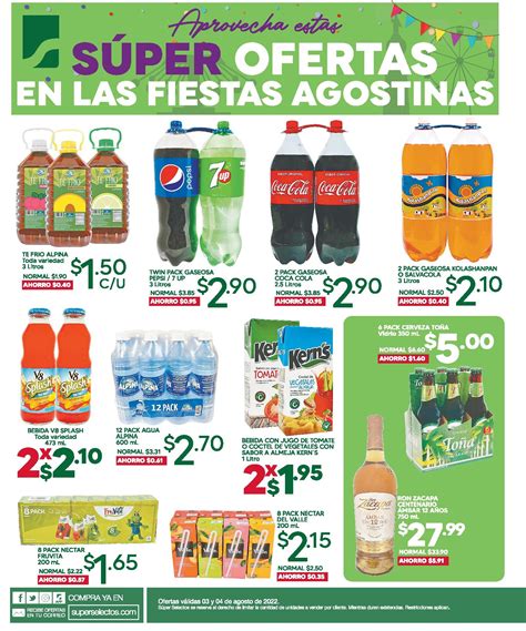 S Per Oferta De Bebidas En S Per Selectos Agosto Tuofertasv