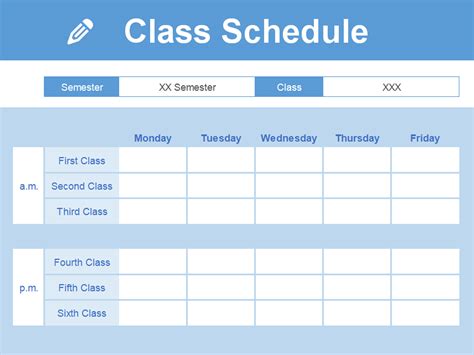 EXCEL Of Class Schedule Curriculum Xlsx WPS Free Templates