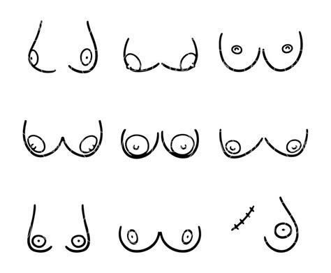 Boobs Svg Hand Drawn Boobies Svg Tits Svg Vector Cut File Etsy Denmark