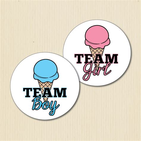 Ice Cream Gender Reveal Party Stickers Whats The Scoop