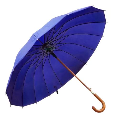 Guarda Chuva Portaria Grande Autom Tico Hastes Refor Ado Cor Azul