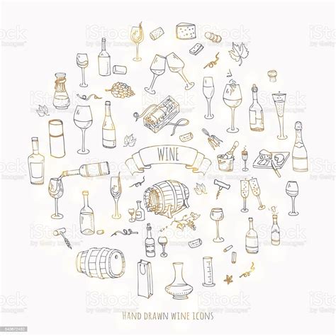 Wine Set Icons Stock Illustration Download Image Now Wine Wine