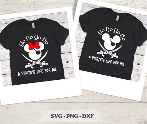 Yo Ho Yo Ho Mickey And Minnie A Pirates Life For Me Instant Etsy