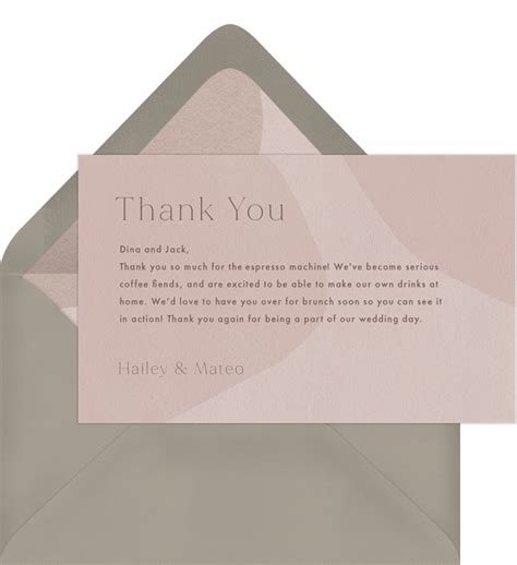 Abstract Love Thank You Notes In Green Greenvelope