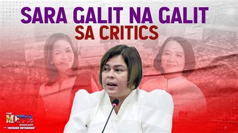 SARA GALIT SA MGA KRITIKO NG CONFIDENTIAL FUND YouTube