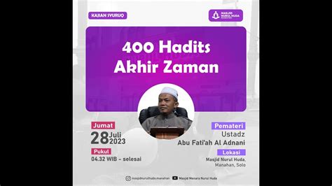 Hadits Jibril Tentang Tanda Kiamat 400 Hadits Akhir Zaman Ust Abu