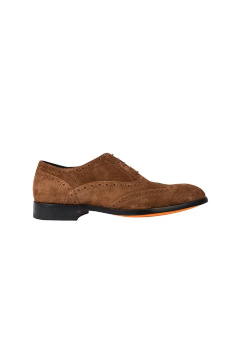 Soulier Brogues "Galileo" Suède Marron - Boutique Jean Gaillard