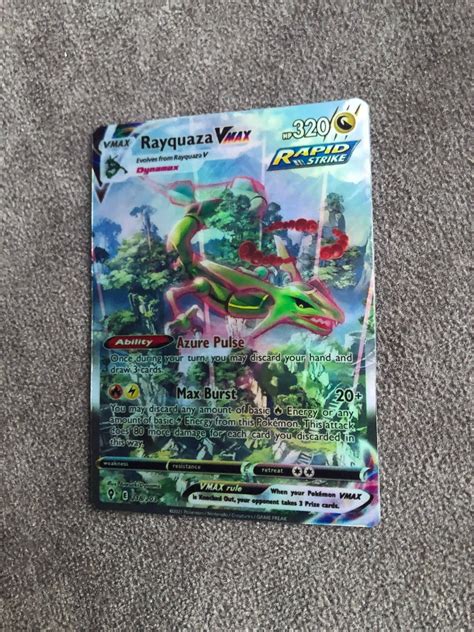 Rayquaza Vmax Alternate Art Holo Evolving Skies Hyper Etsy Israel