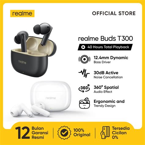 Jual Realme Buds T300 12 4mm Dynamic Bass Driver 30dB Active Noise