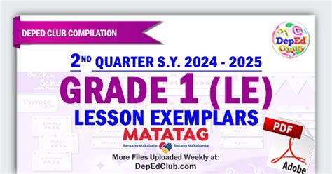 Grade 1 Quarter 2 Le Matatag Curriculum The Deped Teachers Club