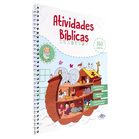 Kit 2 Livros Infantil SBN Atividades Bíblicas Colorindo Histórias