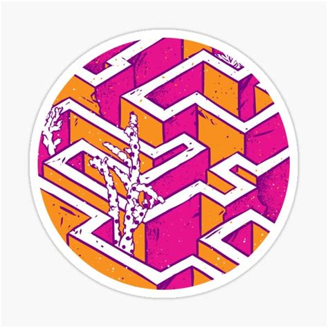 In A Labyrinth Sticker For Sale By Chuvardina Redbubble