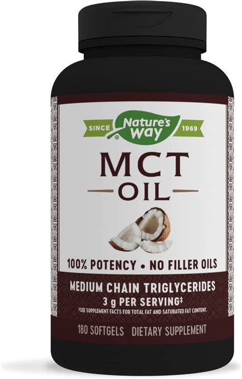 Natures Way Mct Oil Softgels 3 G Of Mcts Per Serving No