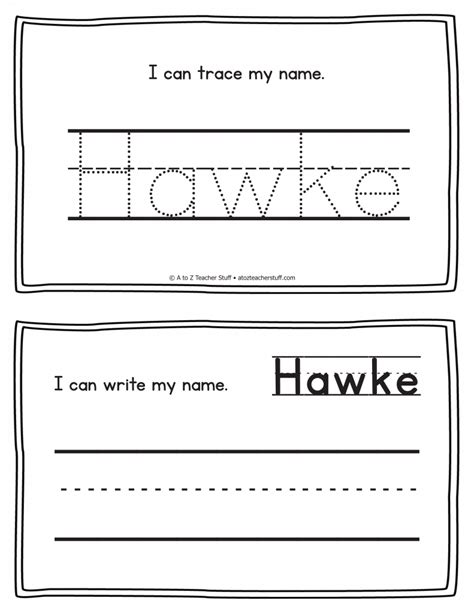 Hawke Name Printables For Handwriting Practice A To Z Teacher Stuff