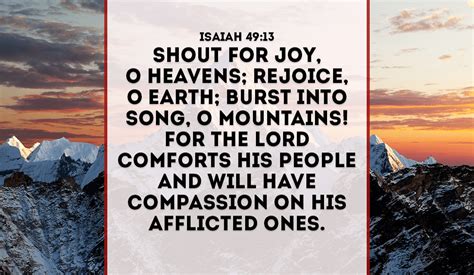 God Will Comfort His People Have Joy Isaiah 4913 Ecard Free