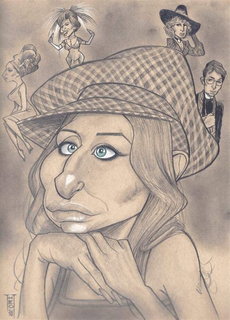 Barbra Streisand Cartoon Faces Caricature Sketches