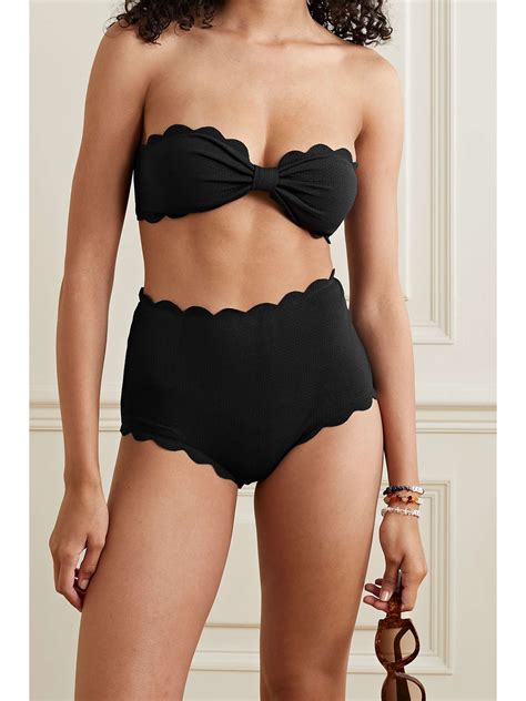MARYSIA NET SUSTAIN Antibes Reversible Recycled Seersucker Bandeau Bikini Top NET A PORTER