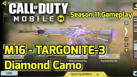 CoDM Season 11 Gameplay M16 TARGONITE 3 Diamond Camo YouTube