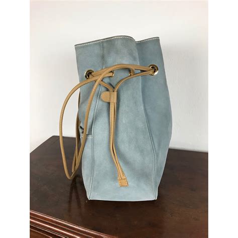 Big Bag Bourse Lancel Hellblau Wildleder Ref102933 Joli Closet