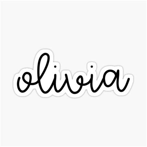 "Olivia Name Calligraphy" Sticker for Sale by digitalbridget | Redbubble