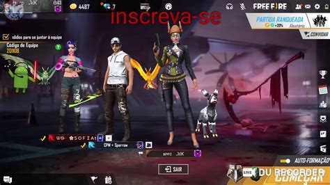 Free Fire Ao Vivo Upando Inscrito YouTube