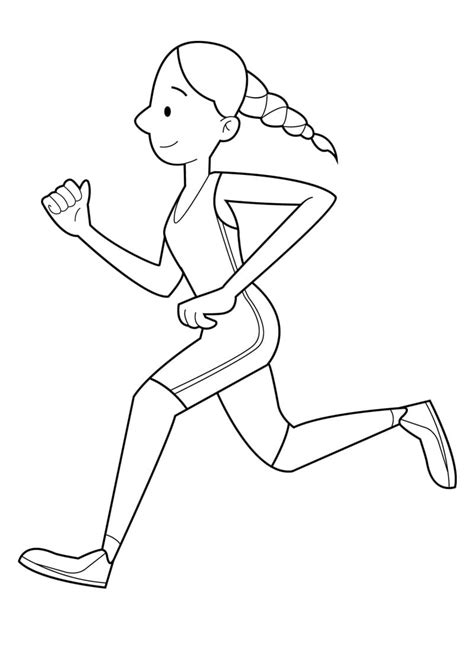 Running Coloring Page