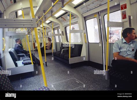 London England Interior Of Underground Train Stock Photo - Alamy