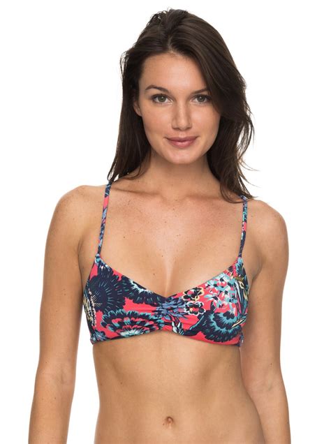 Salty ROXY Athletic Tri Bikini Top 191274372778 Roxy