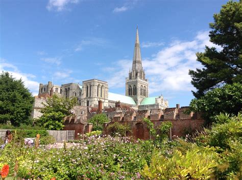 Chichester Cathedral And The City Centre Chichester From The South