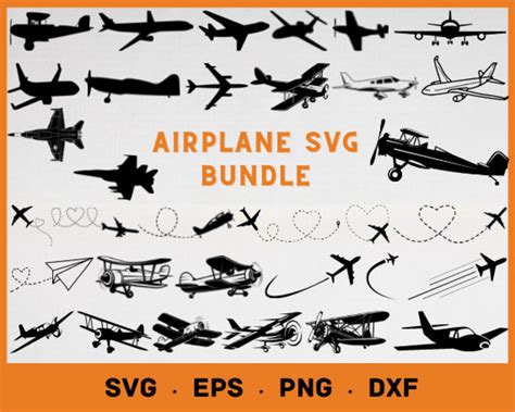 Airplane Svg, Airplane Clipart, Png, Silhouette, Airplane Heart Svg ...