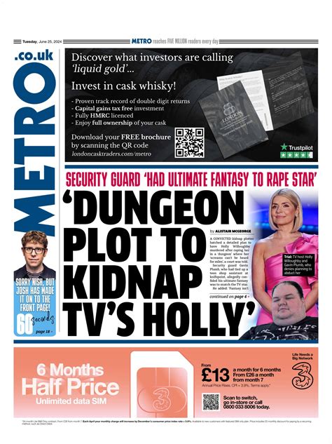 Metro Front Page 25th Of June 2024 Tomorrows Papers Today