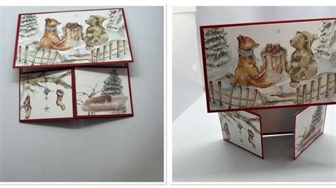 Tuto Carte Multi Volet Noel Action In 2023 Mini Albums Noel Scrapbook