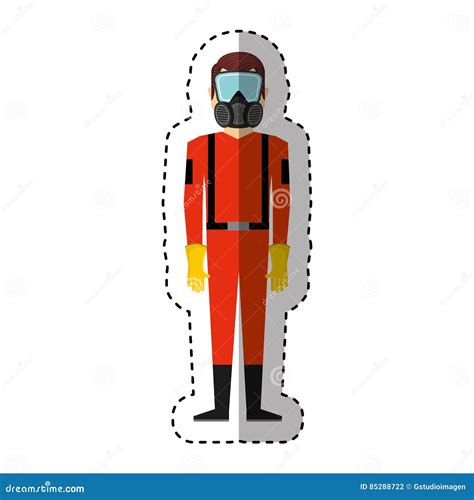 Worker Avatar With Safety Suit Stock Illustration Illustration Of