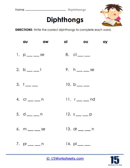 Free diphthong worksheet, Download Free diphthong worksheet png images ...