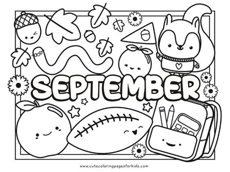 September Coloring Pages - Cute Coloring Pages For Kids