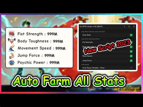 Roblox SPTS Origin Script Auto Farm All Stats More 2023 YouTube