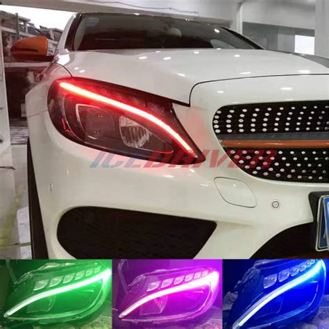 Icedriver For Mercedes Benz C Class Drl Rgb Multicolor Led Boards W