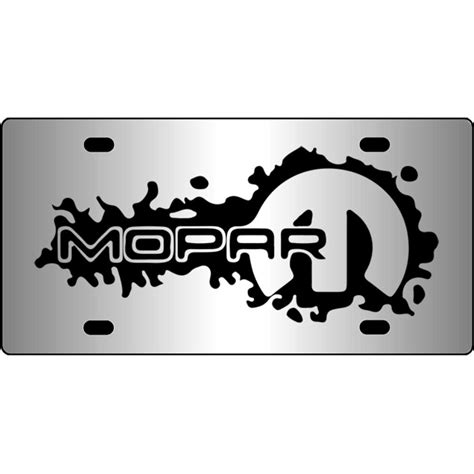 Mopar Logo Mirror License Plate