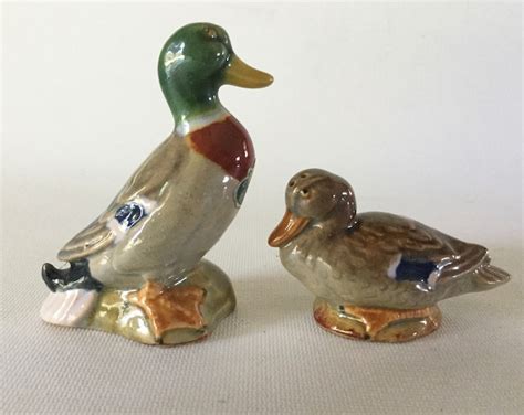 Rosemeade North Dakota Pottery Mallard Duck Salt And Pepper Shakers