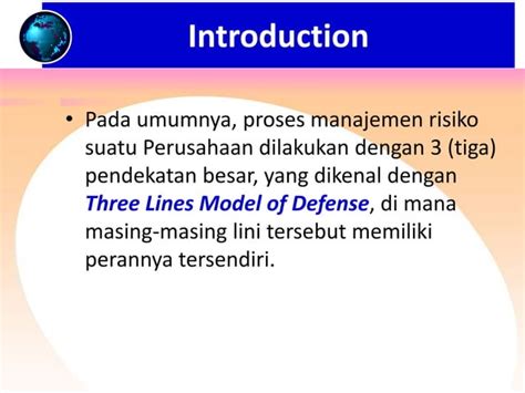 Model Tiga Lini Three Lines Model Tata Kelola RISIKO Training RISK