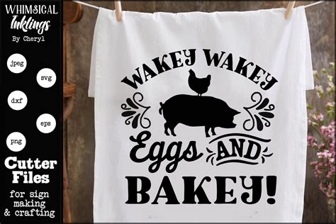 Wakey Wakey Eggs And Bakey Svg 486780 Cut Files Design Bundles