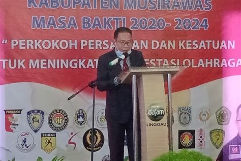 H Azhari Resmi Di Lantik Ketua Koni Mura Periode 2020 2024 Musi Rawas