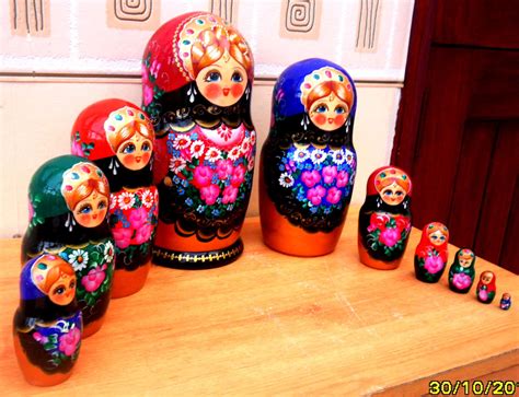 Large Authentic Russian Nesting Doll Set Of 10 Peace Hand Painted In