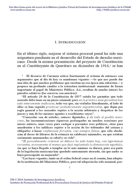 Los Principios Constitucionales Del Nuevo Proceso Penal Acusatorio Y