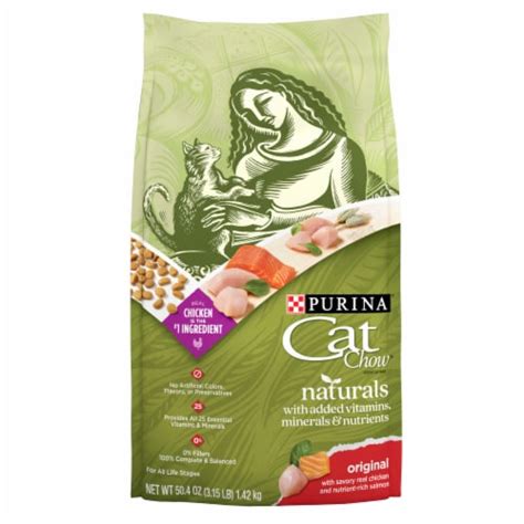 Purina Cat Chow Naturals Original Dry Cat Food Real Chicken & Salmon, 3 ...