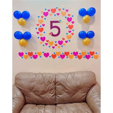 Anniversary & Birthday Decor | Simple birthday decorations, Baby ...