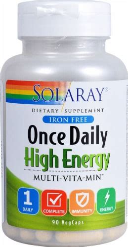 Solaray Once Daily High Energy Multi Vita Min Iron Free 90 Capsules Pick ‘n Save