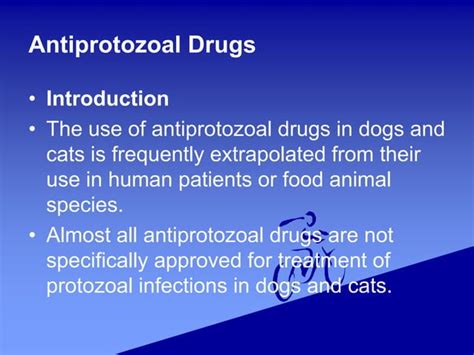 Antiprotozoal Drugs Classificationmechanism Of Action Uses And Adverse