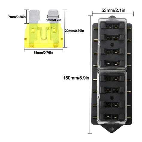 Fh 723 1 8 Way Fuse Block For Standard Blade Fuses Daier