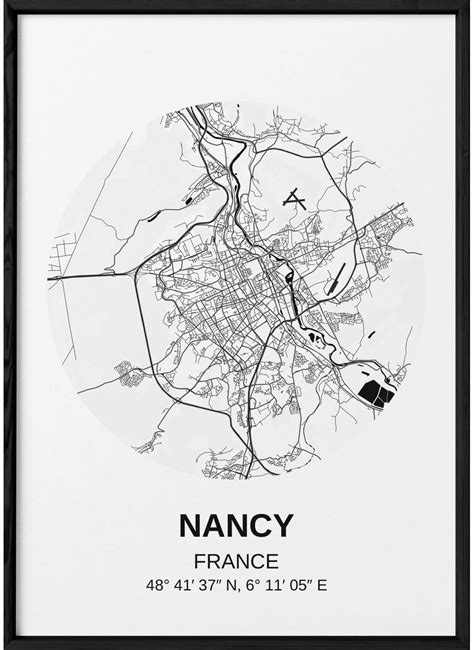 affiche carte de ville de france nancy lafficherie nancy ville